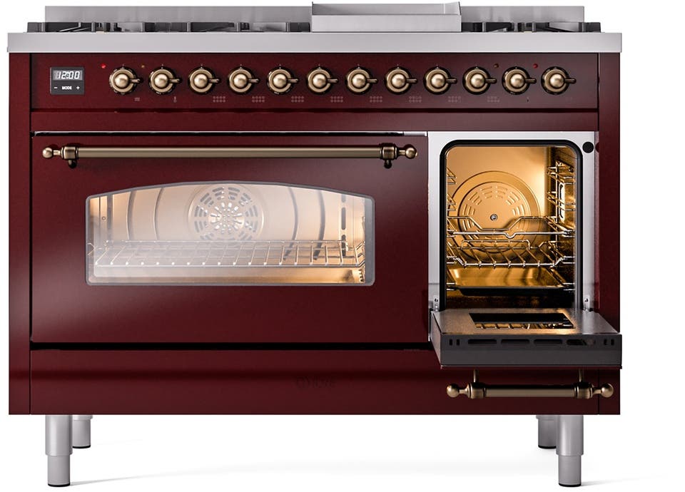 Ilve UP48FNMPBUBLP Burgundy With Bronze Trim, Lp