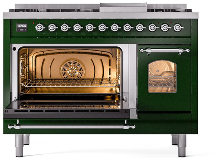 Ilve UP48FNMPEGCLP Emerald Green With Chrome Trim, Lp