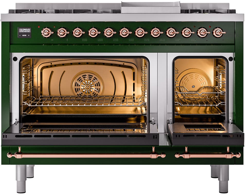 Ilve UP48FNMPEGPLP Emerald Green With Copper Trim, Lp
