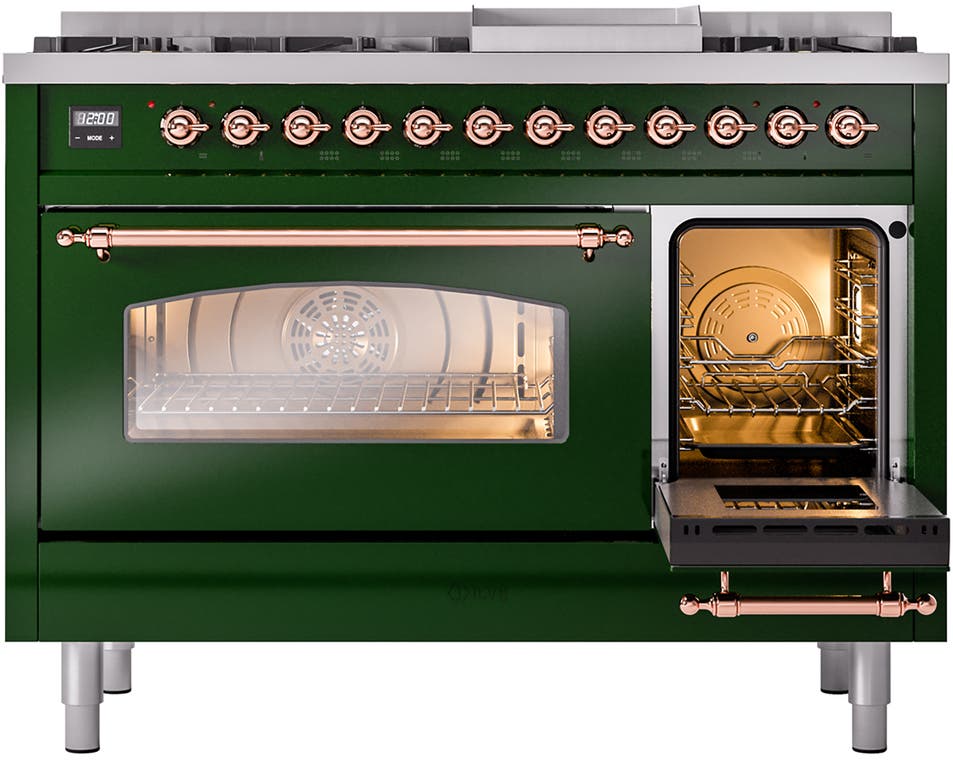 Ilve UP48FNMPEGPLP Emerald Green With Copper Trim, Lp