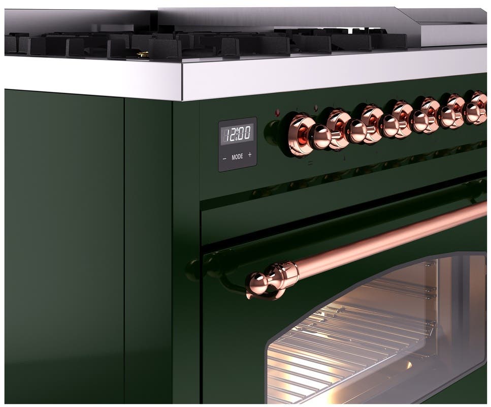 Ilve UP48FNMPEGPLP Emerald Green With Copper Trim, Lp