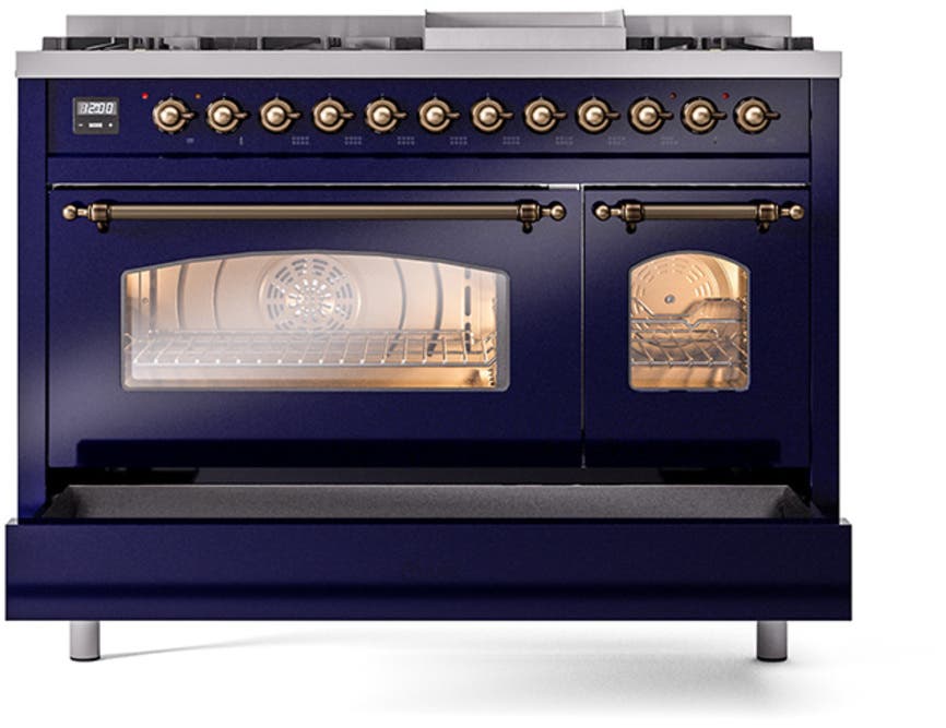 Ilve UP48FNMPMBBLP Midnight Blue With Bronze Trim, Lp