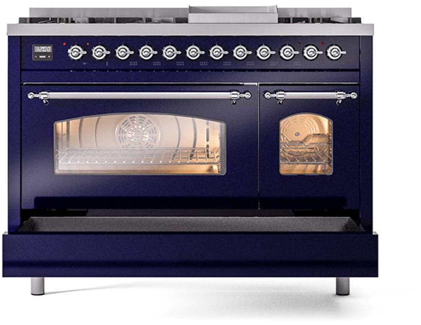 Ilve UP48FNMPMBCLP Midnight Blue With Chrome Trim, Lp