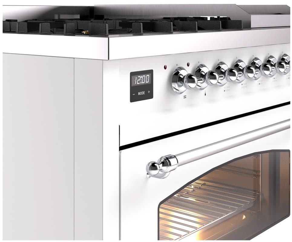 Ilve UP48FNMPWHCLP White With Chrome Trim, Lp