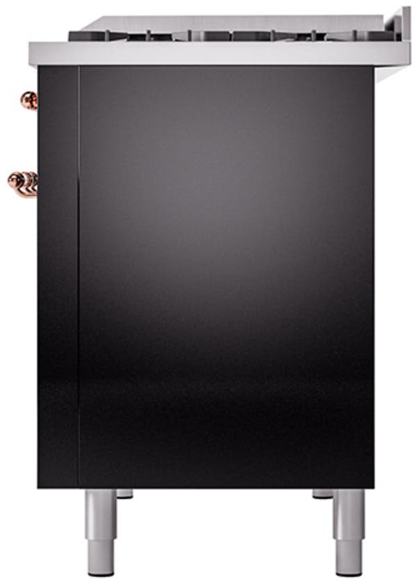 Ilve UP48FQNMPBKP Glossy Black With Copper Trim