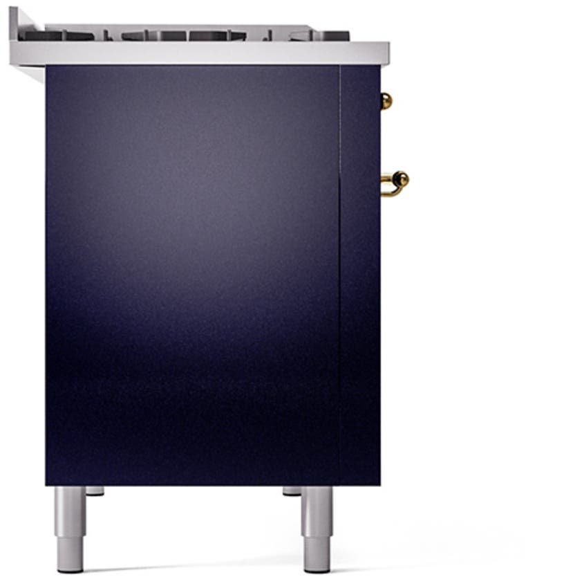 Ilve UP48FQNMPMBG Midnight Blue With Brass Trim