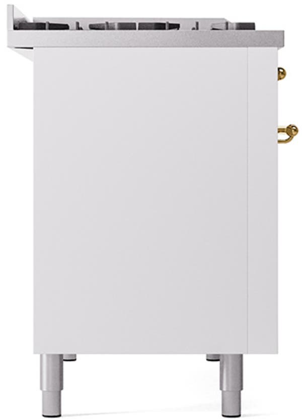 Ilve UP48FQNMPWHGLP White With Brass Trim, Lp