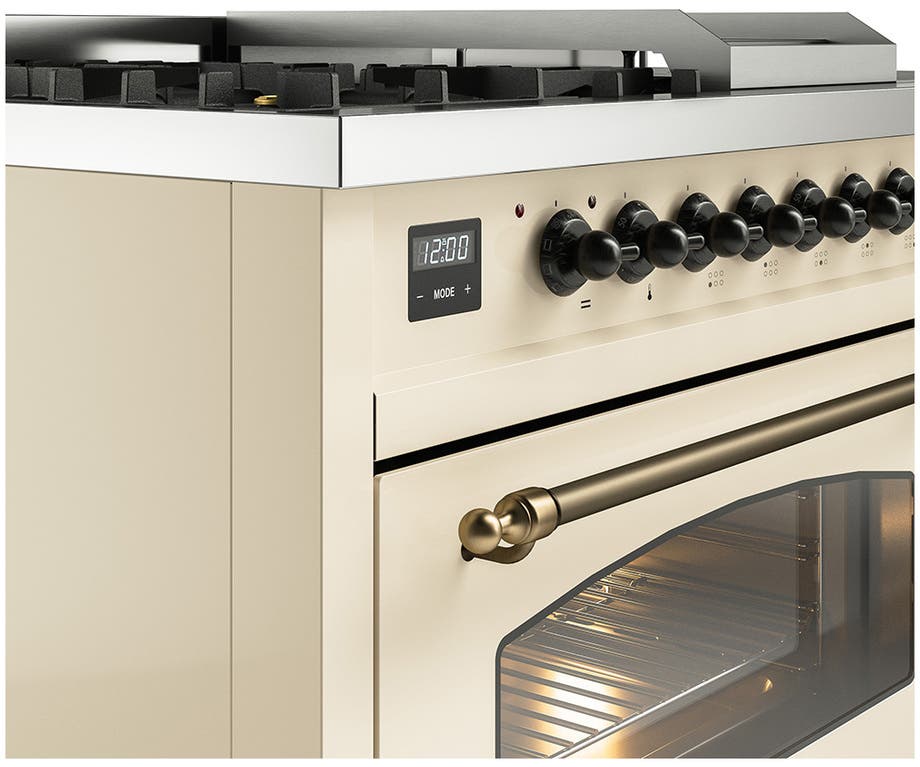 Ilve UP48FSNMPAWBLP Antique White With Bronze Trim, Lp