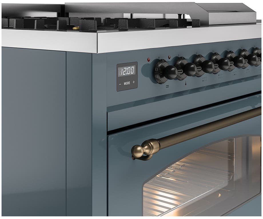 Ilve UP48FSNMPBGBLP Blue Grey With Bronze Trim, Lp