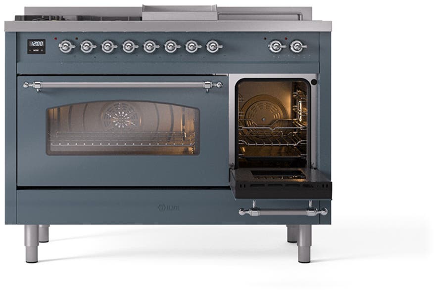 Ilve UP48FSNMPBGCLP Blue Grey With Chrome Trim, Lp