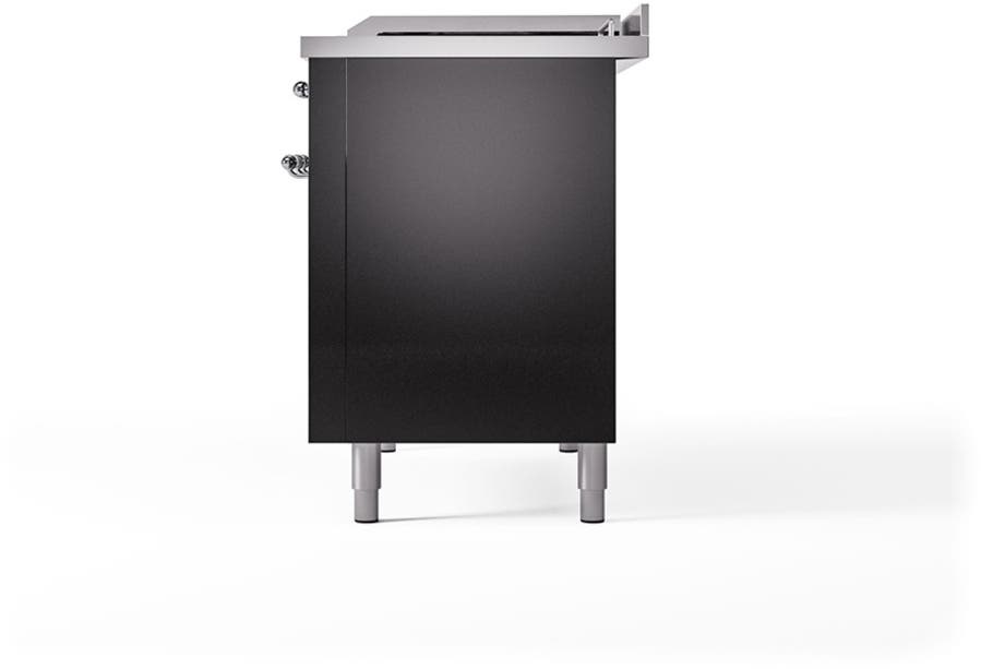 Ilve UP48FSNMPBKCLP Glossy Black With Chrome Trim, Lp