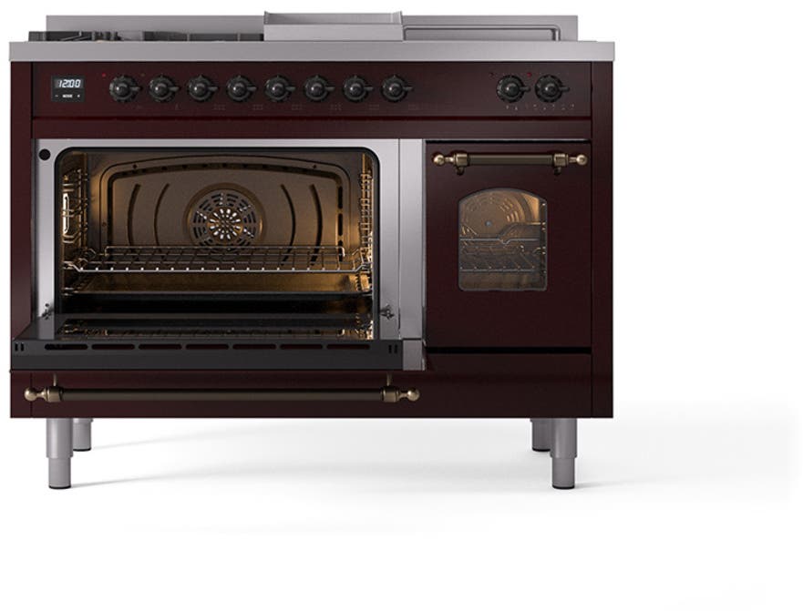 Ilve UP48FSNMPBUBLP Burgundy With Bronze Trim, Lp