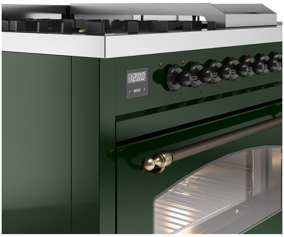Ilve UP48FSNMPEGBLP Emerald Green With Bronze Trim, Lp