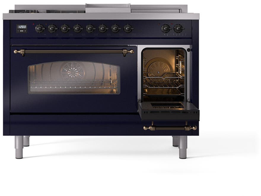 Ilve UP48FSNMPMBBLP Midnight Blue With Bronze Trim, Lp