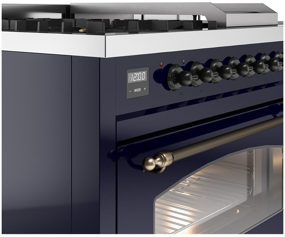 Ilve UP48FSNMPMBBLP Midnight Blue With Bronze Trim, Lp