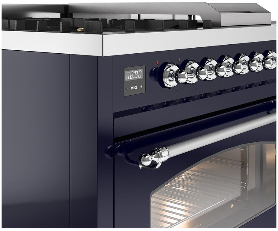 Ilve UP48FSNMPMBCLP Midnight Blue With Chrome Trim, Lp