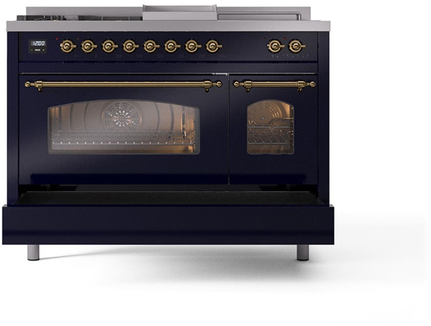 Ilve UP48FSNMPMBGLP Midnight Blue With Brass Trim, Lp