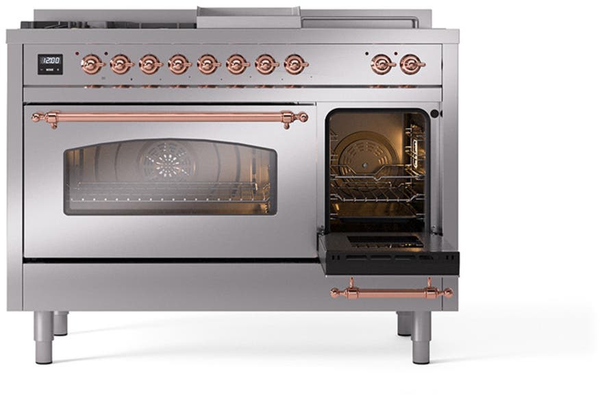 Ilve UP48FSNMPSSPLP Stainless Steel With Copper Trim, Lp