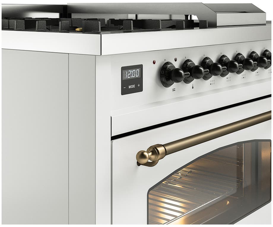 Ilve UP48FSNMPWHBLP White With Bronze Trim, Lp