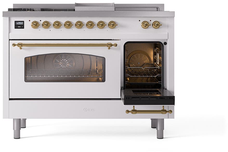 Ilve UP48FSNMPWHGLP White With Brass Trim, Lp