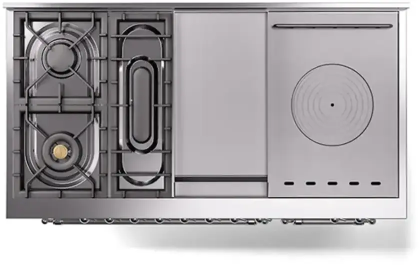 Ilve UP48FSQNMPAWC Antique White With Chrome Trim