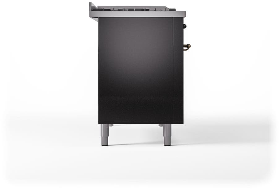 Ilve UP48FSQNMPBKB Glossy Black With Bronze Trim