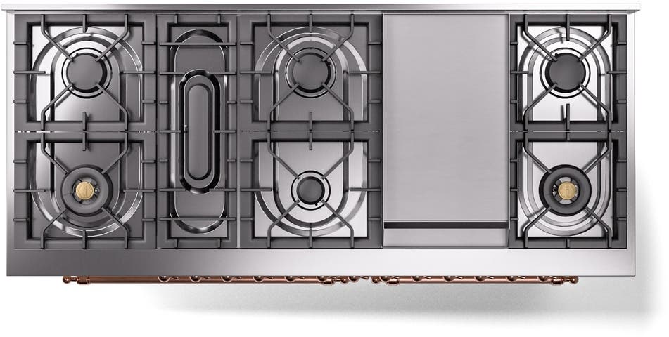 Ilve UP60FNMPAWPLP Antique White With Copper Trim, Lp