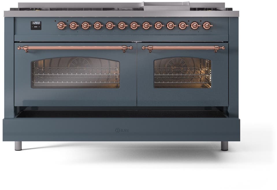 Ilve UP60FNMPBGPLP Blue Grey With Copper Trim, Lp