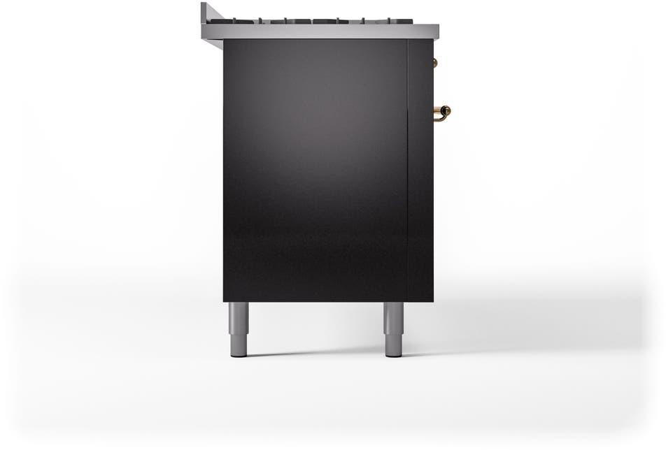 Ilve UP60FNMPBKGLP Glossy Black With Brass Trim, Lp