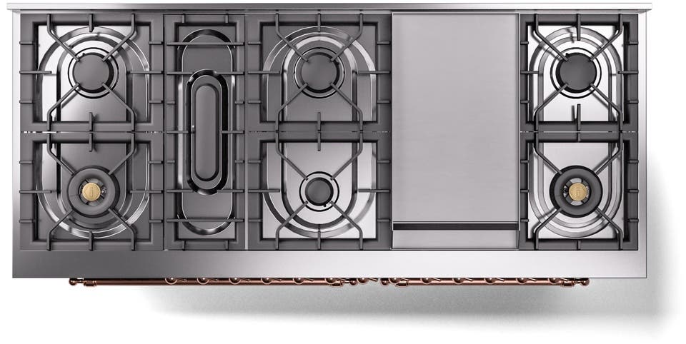 Ilve UP60FNMPBKPLP Glossy Black With Copper Trim, Lp