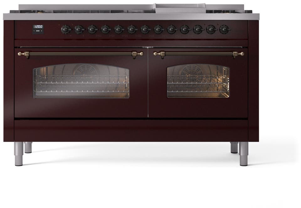 Ilve UP60FNMPBUBLP Burgundy With Bronze Trim, Lp