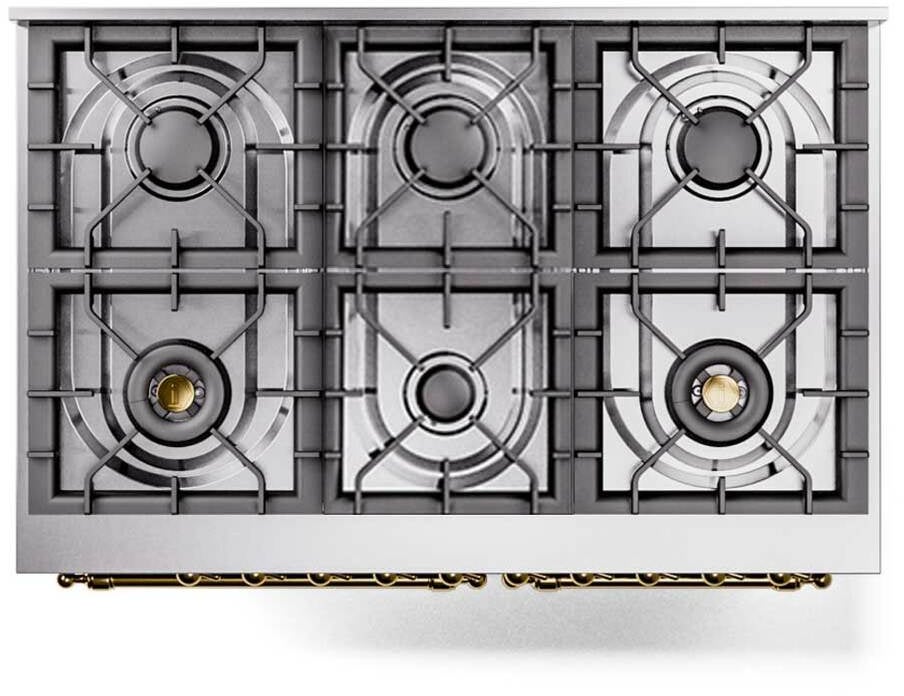 Ilve UPD406NMPMGG 40 Inch Freestanding Dual Fuel Range Graphite