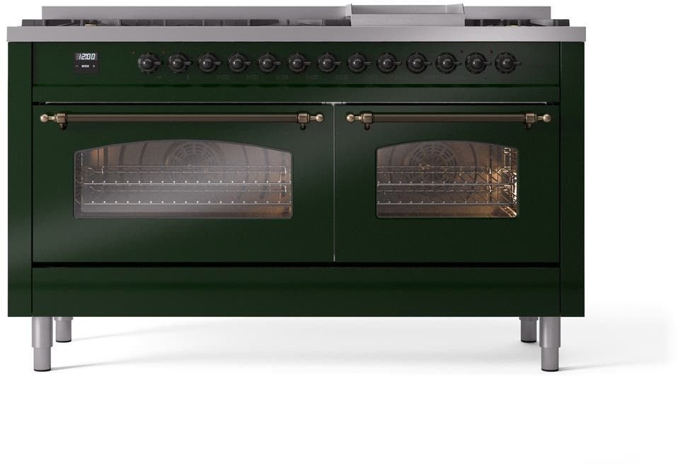 Ilve UP60FNMPEGBLP Emerald Green With Bronze Trim, Lp