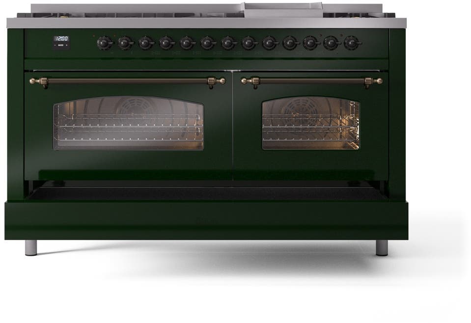 Ilve UP60FNMPEGBLP Emerald Green With Bronze Trim, Lp