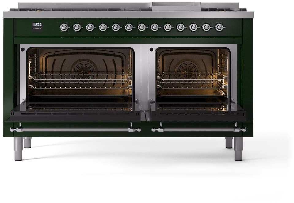 Ilve UP60FNMPEGCLP Emerald Green With Chrome Trim, Lp