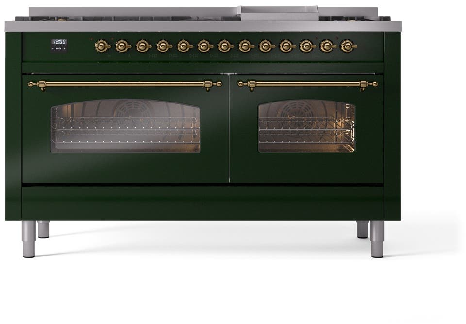 Ilve UP60FNMPEGGLP Emerald Green With Brass Trim, Lp
