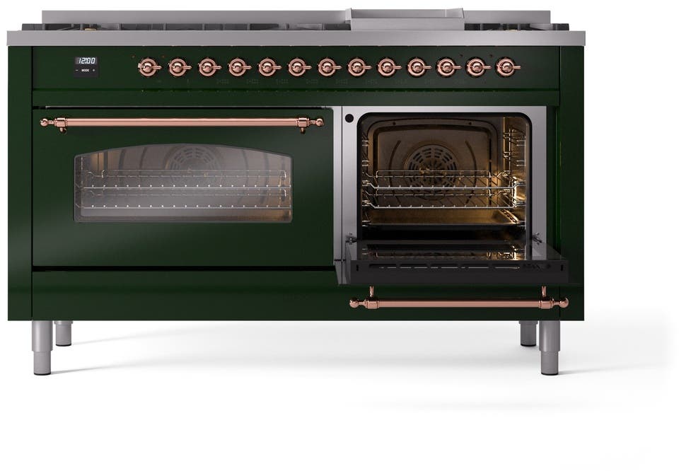 Ilve UP60FNMPEGPLP Emerald Green With Copper Trim, Lp