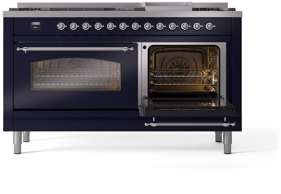 Ilve UP60FNMPMBCLP Midnight Blue With Chrome Trim, Lp