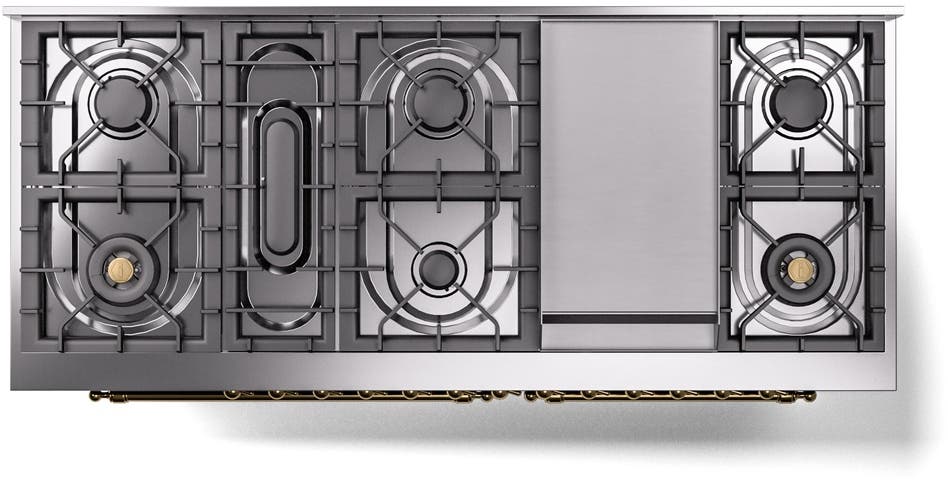 Ilve UP60FNMPMBGLP Midnight Blue With Brass Trim, Lp