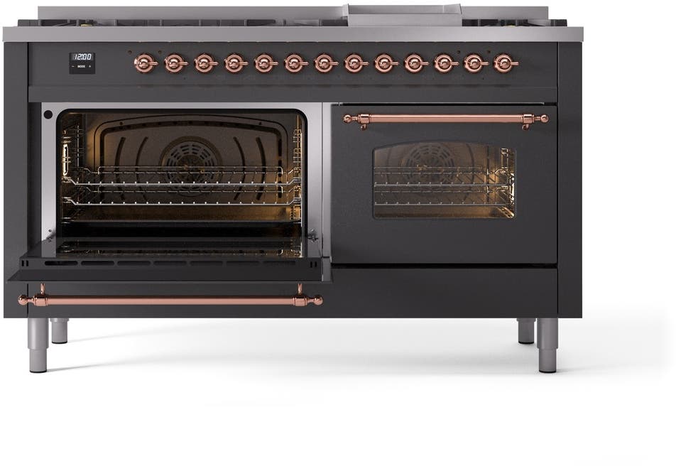 Ilve UP60FNMPMGPLP Graphite Matte With Copper Trim, Lp