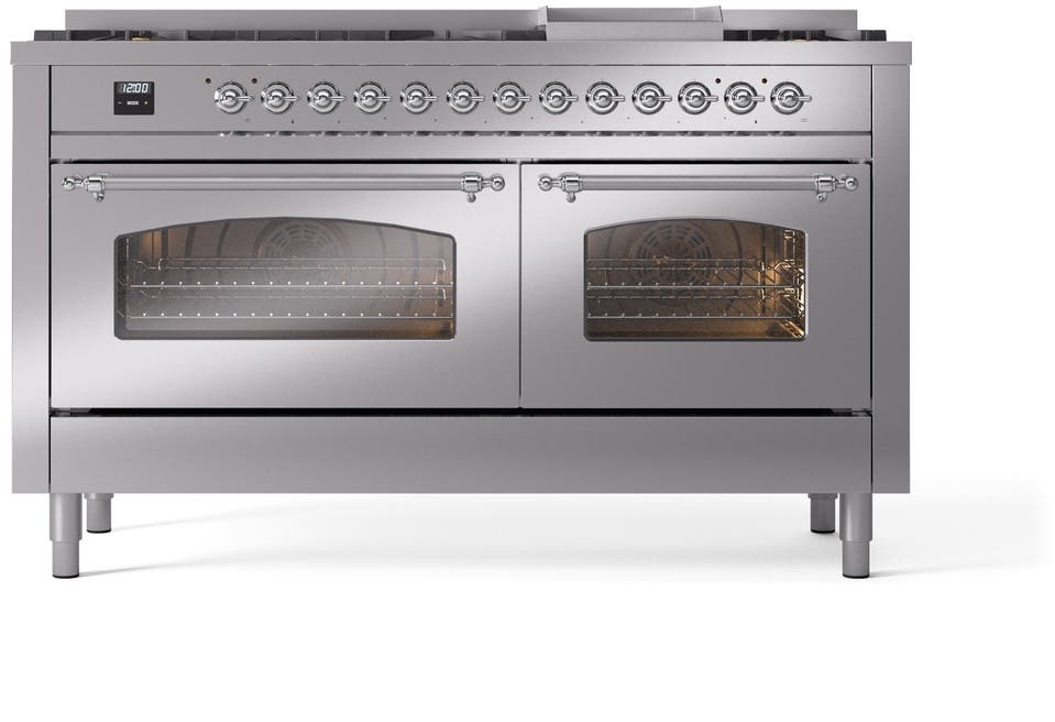 Ilve UP60FNMPSSCLP Stainless Steel With Chrome Trim, Lp