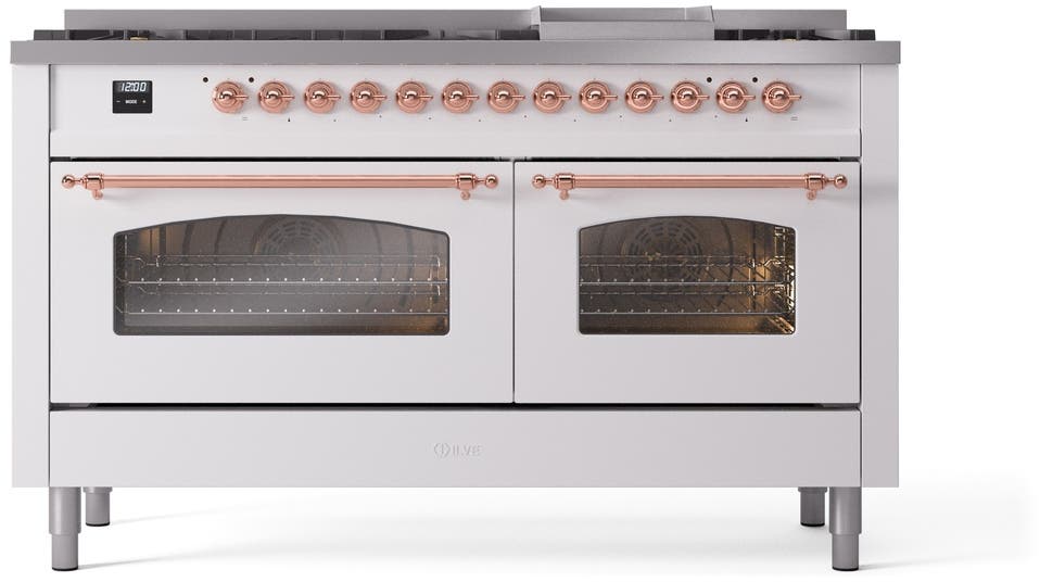 Ilve UP60FNMPWHPLP White With Copper Trim, Lp