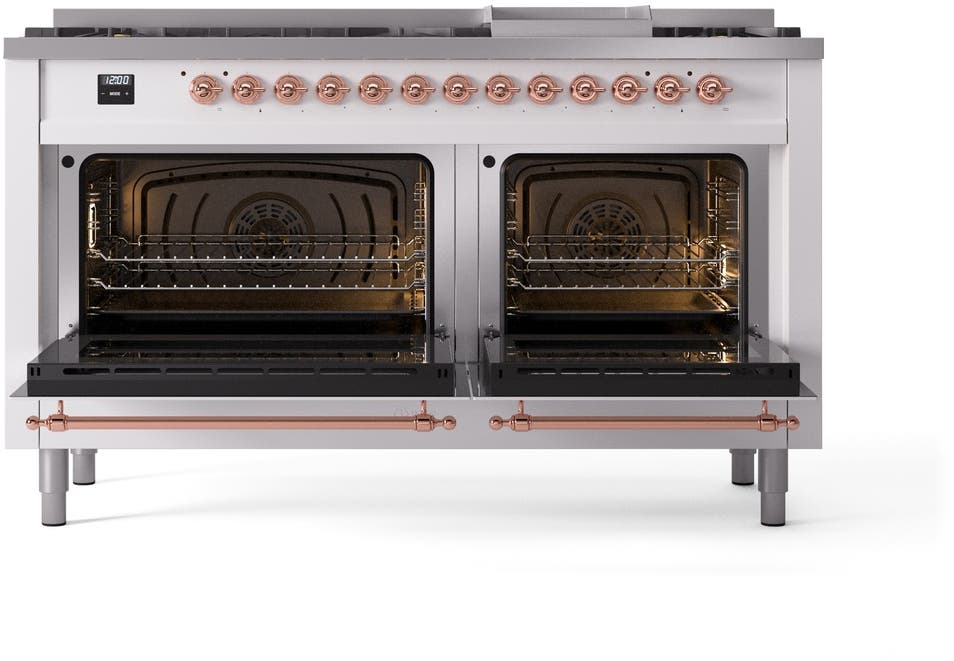 Ilve UP60FNMPWHPLP White With Copper Trim, Lp