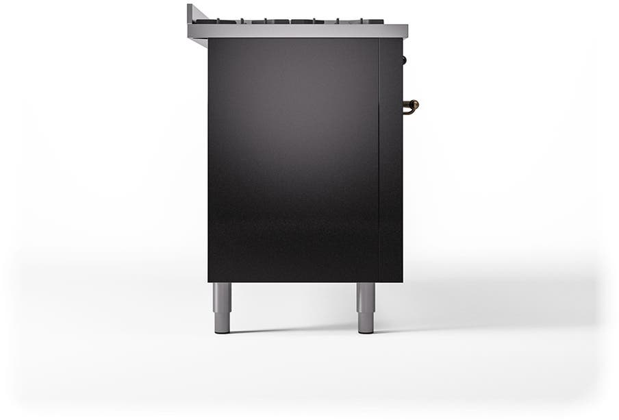 Ilve UP60FQNMPBKB Glossy Black With Bronze Trim