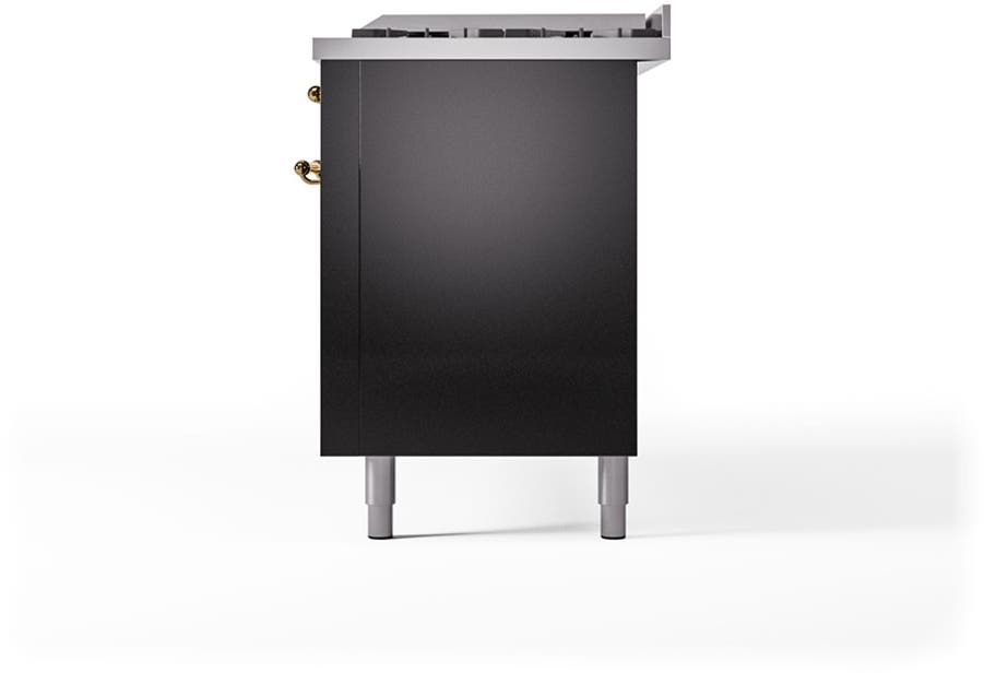 Ilve UP60FQNMPBKG Glossy Black With Brass Trim