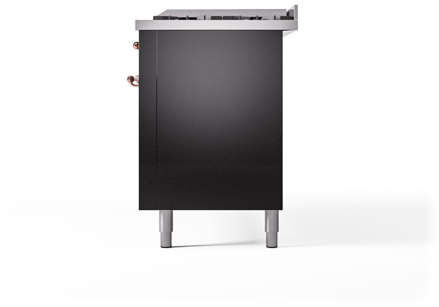 Ilve UP60FQNMPBKPLP Glossy Black With Copper Trim, Lp