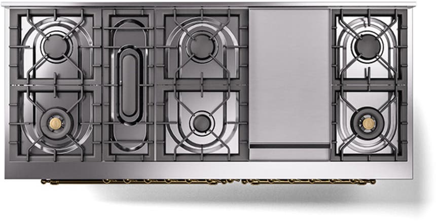 Ilve UP60FQNMPEGGLP Emerald Green With Brass Trim, Lp