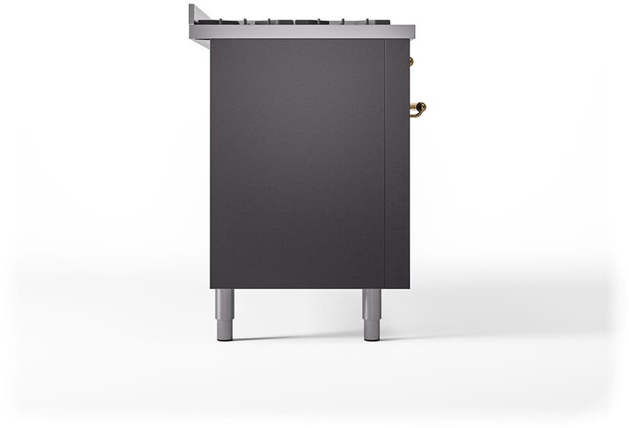 Ilve UP60FQNMPMGG Graphite Matte With Brass Trim