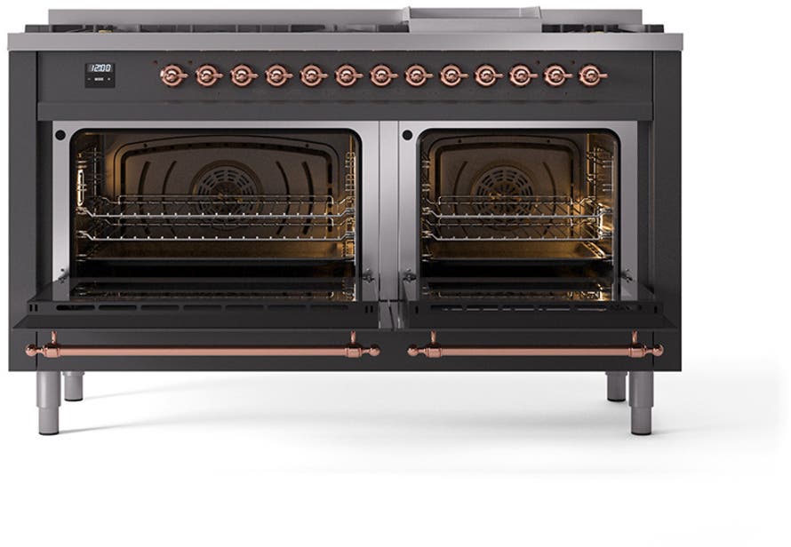 Ilve UP60FQNMPMGP Graphite Matte With Copper Trim