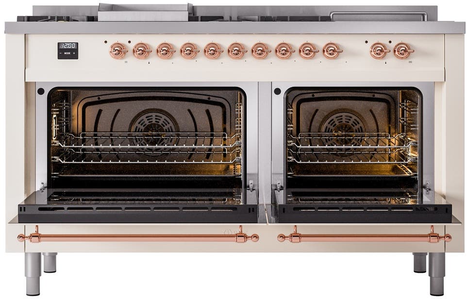 Ilve UP60FSNMPAWPLP Antique White With Copper Trim, Lp